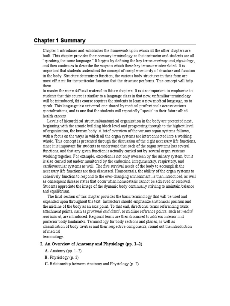 Anatomy and Physiology Overview | PDF | Epithelium | Central Nervous System