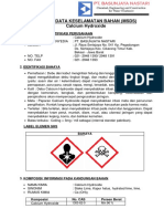 MSDS Calcium Hydroxide