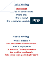 Notice Writing: How Do We Communicate One To One? One To Many? One To Many For A Period of Time?