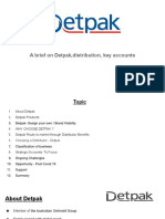 A Brief On Detpak, Distribution, Key Accounts: By: Ajit Ray