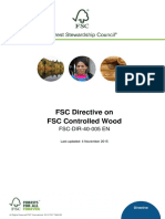 FSC Directive On FSC Controlled Wood