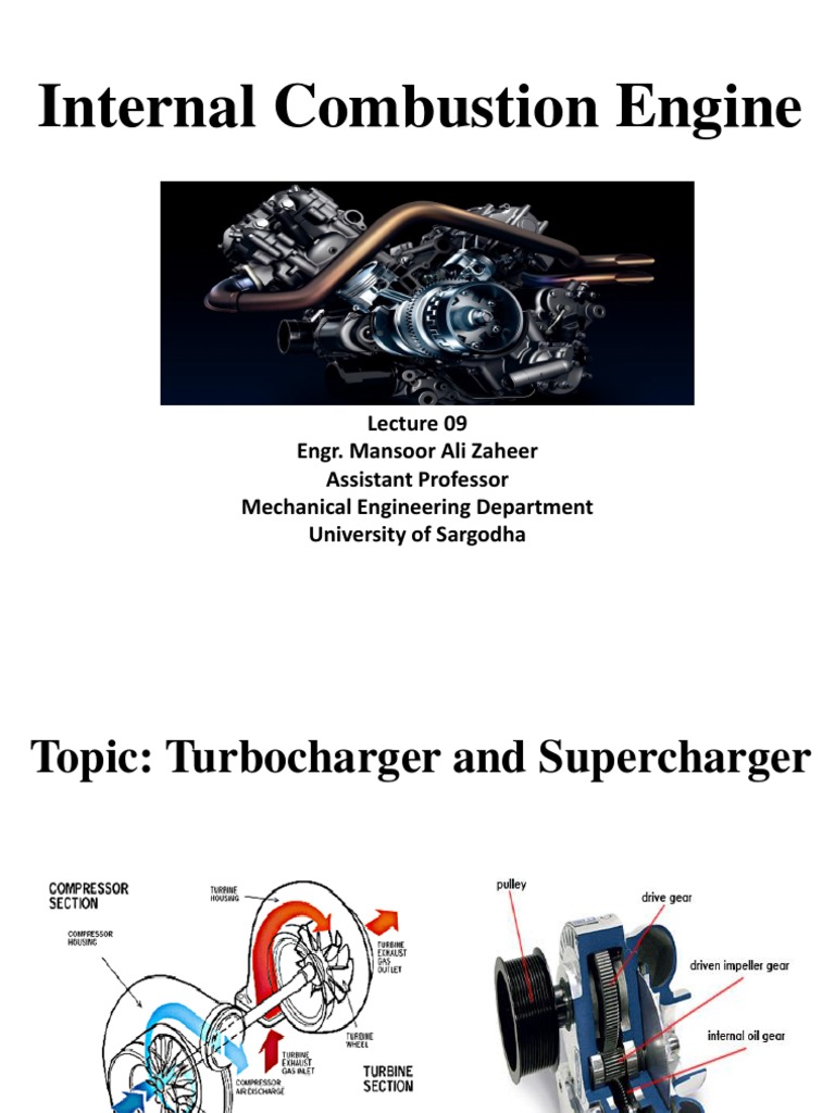 Turbocharger and Supercharger PDF Turbocharger Engines