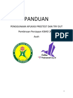 Panduan: Penggunaan Aplikasi Preetest Dan Try Out Pembinaan Persiapan KSMO 2020 Aceh