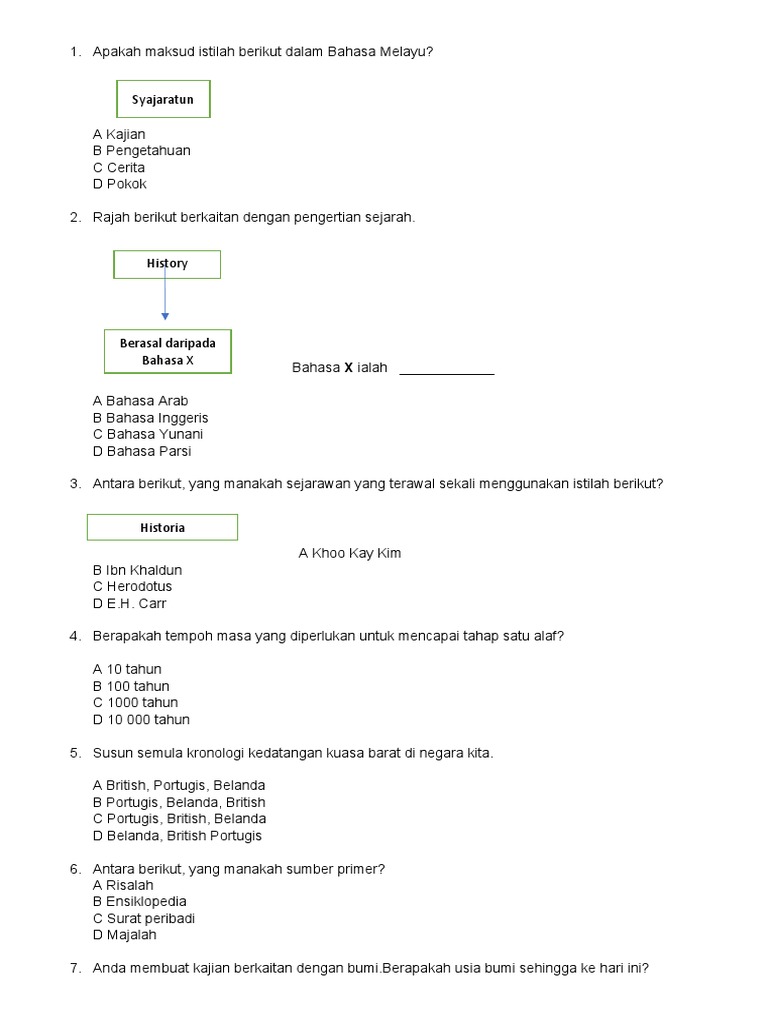 Soalan Latihan Sejarah Pdf