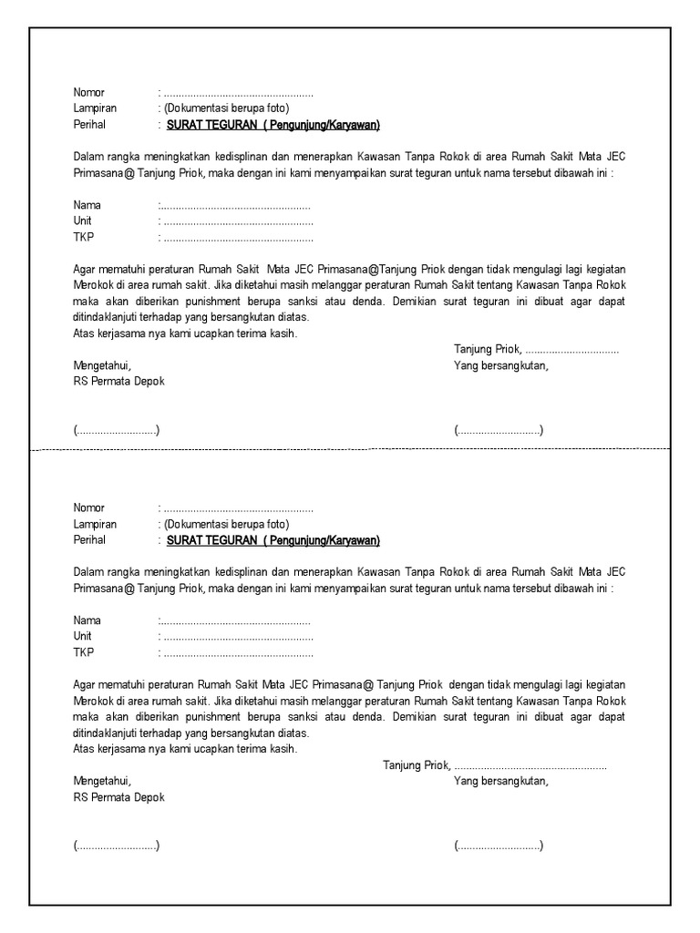 FORM TEGURAN KTR Merokok | PDF
