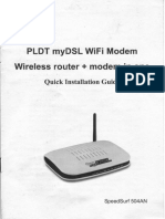 PLDT SpeedSurf 504AN Quick Installation Guide