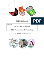 PLKCKY School Key Terms for Food Science