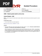 Guided Procedure: 2048 - Clutch Pedal Switch Set Too Low