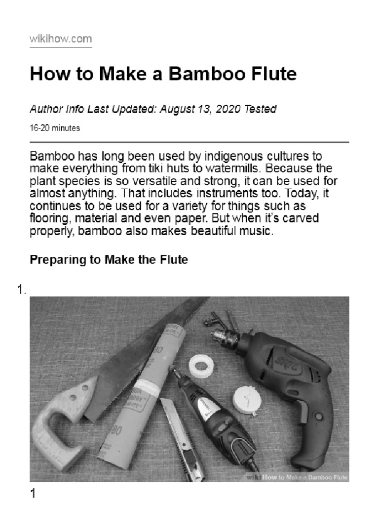 How To Make A Bamboo Flute PDF PDF