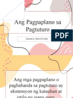 Ang Pagpaplano Sa Pagtuturo - BANTE