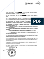 Documento Emitido Por El Centro de Salud Antonio García (Molina de Segura)