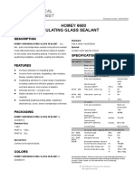 HOMEY 6600 Insulating Glass Sealant: Technical Data Sheet