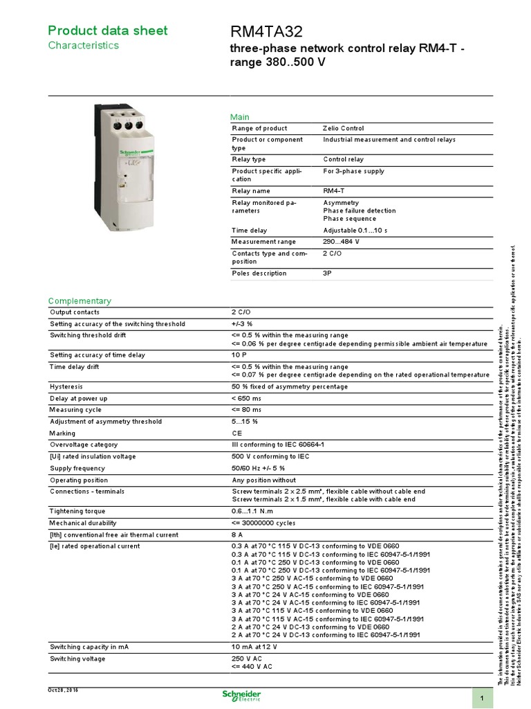 Zelio Control RM4TA32 PDF | PDF | Relay | Metrology