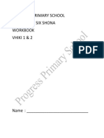 Progress Primary School 2021 Grade Six Shona Workbook Vhiki 1 & 2