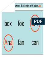 Box Fox NT N Fan Can: Circle All The Words That Begin With Letter