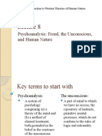 Psychoanalysis: Freud, The Unconscious, and Human Nature: APSS1A02 Introduction To Western Theories of Human Nature