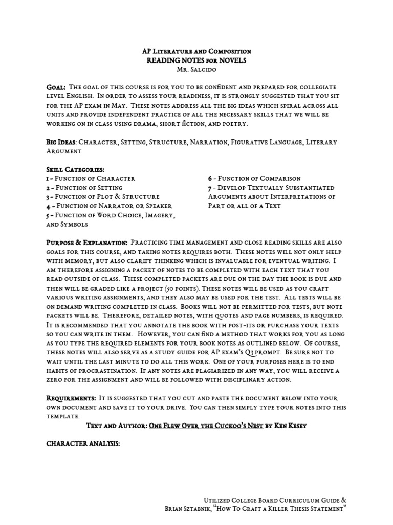 Note Sheet 1 | PDF | Narrative | Narration