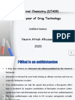 Medicinal Chemistry (Dt409) Fourth Year of Drug Technology: Antihistamines Nesrin Attiah Alhussadi 2020