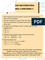 Tugas Matematika Tema 2 Subtema 3 PDF