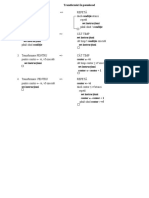 Transformari in Pseudocod