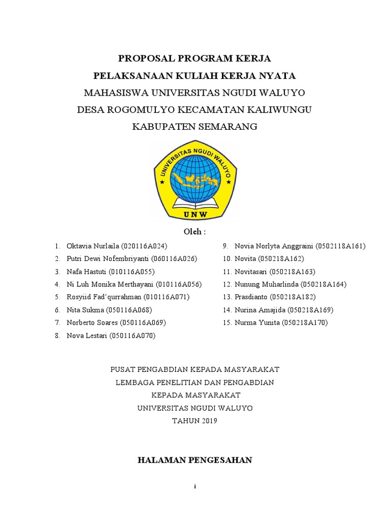 Proposal KKN Universitas Ngudi Waluyo | PDF