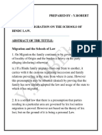 Effects of Migration On The Schools of Hindu Law.