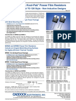 MP800 Series Kool-Pak Power Film Resistors: TO-220 Style and TO-126 Style - Non-Inductive Designs