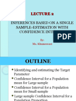 Inferences Based On A Single Sample-Estimation With Confidence Interval