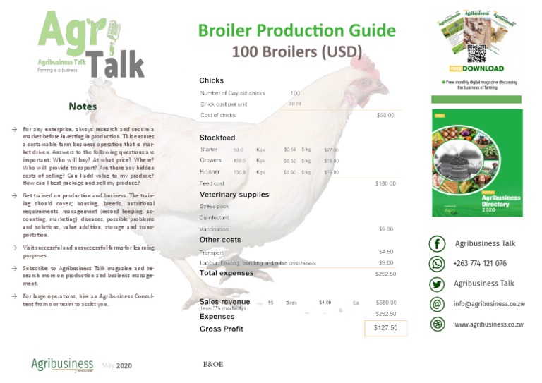 Broiler Production Guide (100 Broilers)