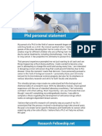 Phdpersonalstatementsample 160322050027 PDF