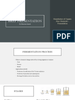 Bref Presentation: Manufacture of Organic Fine Chemicals - Fermentation