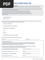 Sample Informed Consent Form: Instructions To The Student Researcher