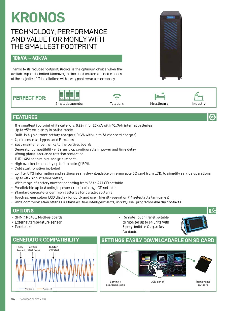 Kronos Technology, Performance and Value For Money With The Smallest Footprint PDF