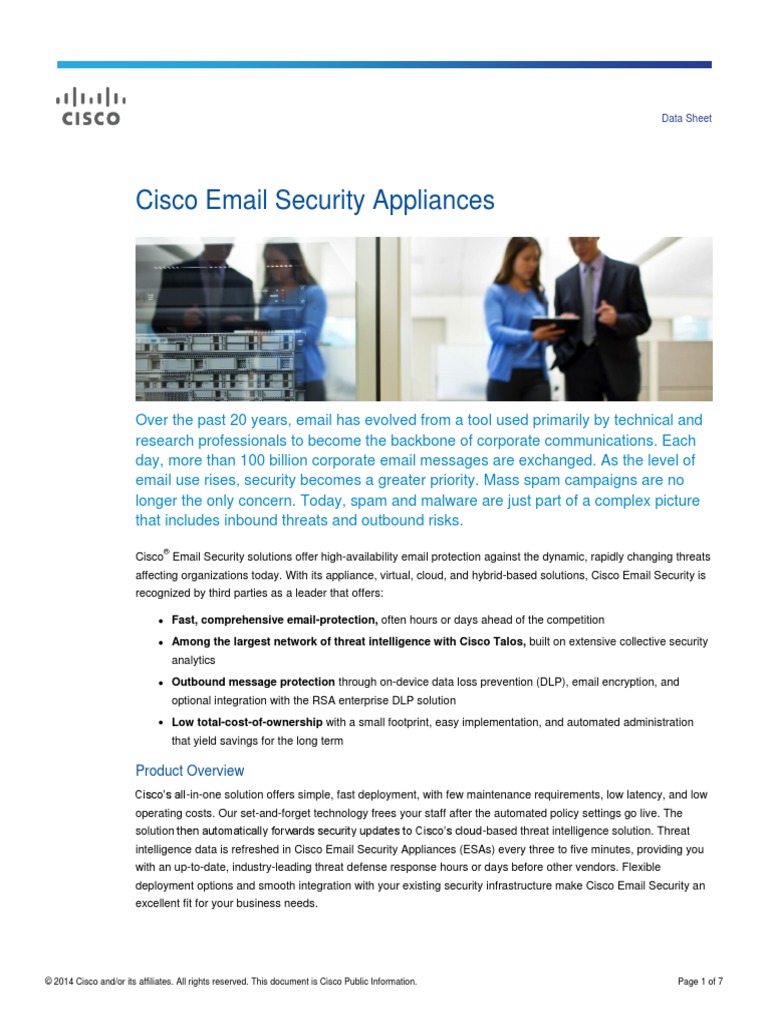 Cisco Email Security Appliances PDF | PDF | Cisco Systems | Cloud Computing