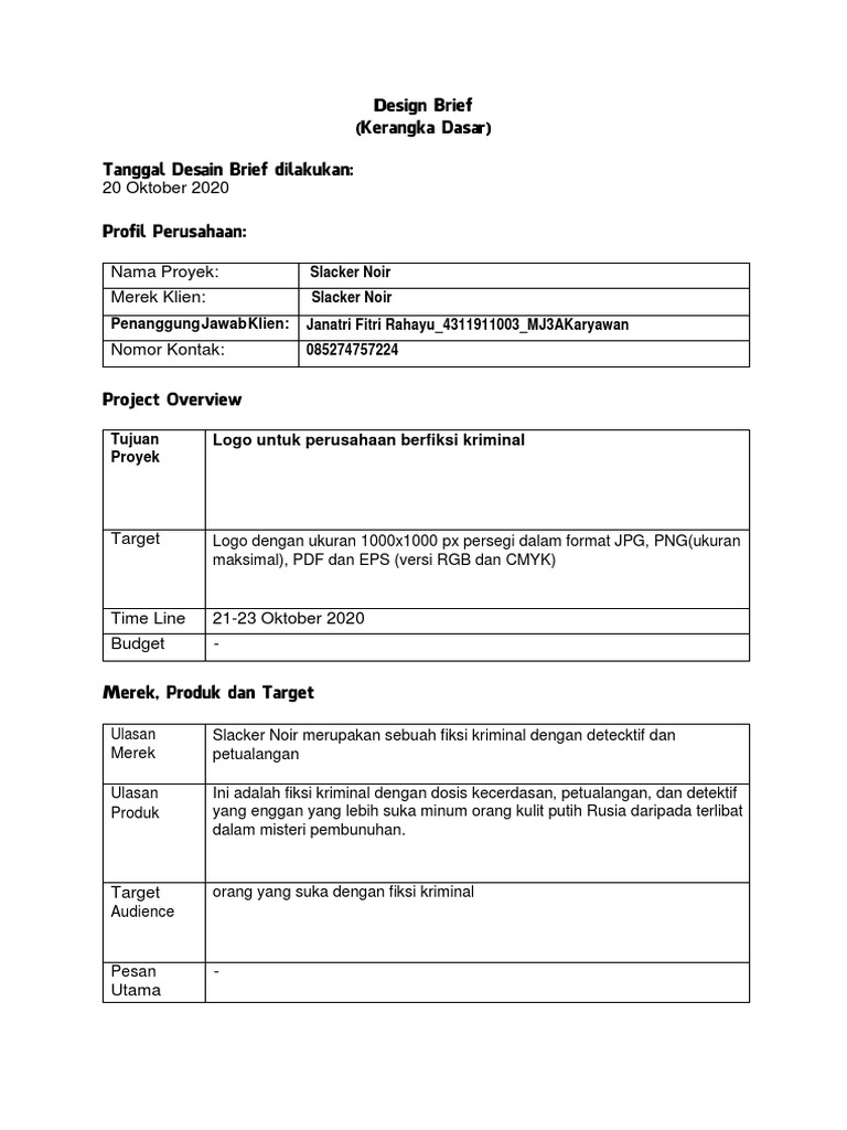 Design Brief - Template-4311911003 | PDF