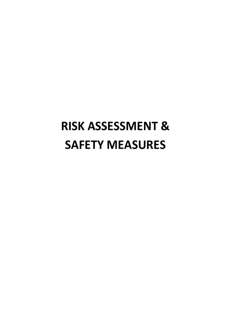 Risk Assessment and Safety Measures | PDF | Safety | Security