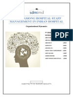 Stress Among Hospital Staff Management in Indian Hospital: Organizational Dynamics