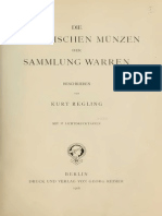 Die griechischen Münzen der Sammlung Warren. [Textband] / beschr. von Kurt Regling