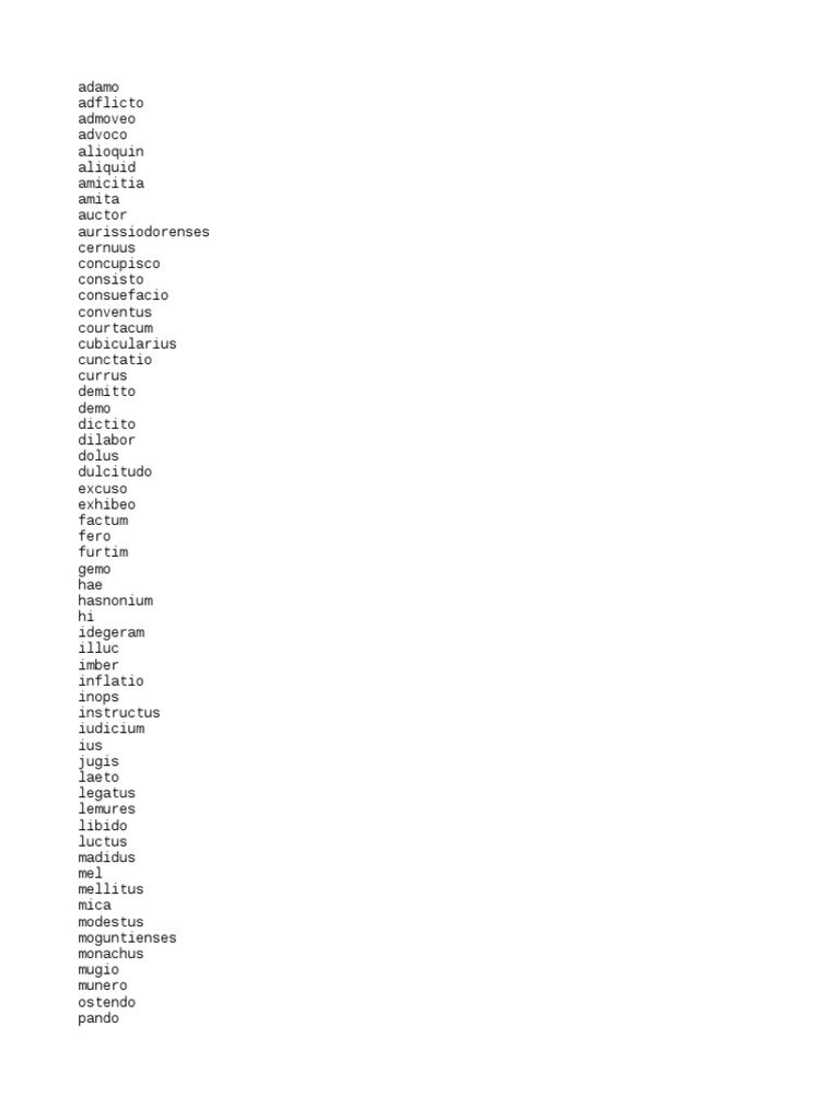 Latin Word Selection 4270138569 | PDF