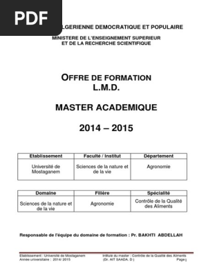 Controle De La Qualite Des Aliments Pdf Nourriture Et Boisson Nourritures