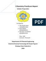 Analytical Chemistry Practicum Report: Solution Preparation