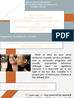 Sexuality The Sexual Culture Developing A Sexual Identity AND Risk Factors in Adolescent Sexuality