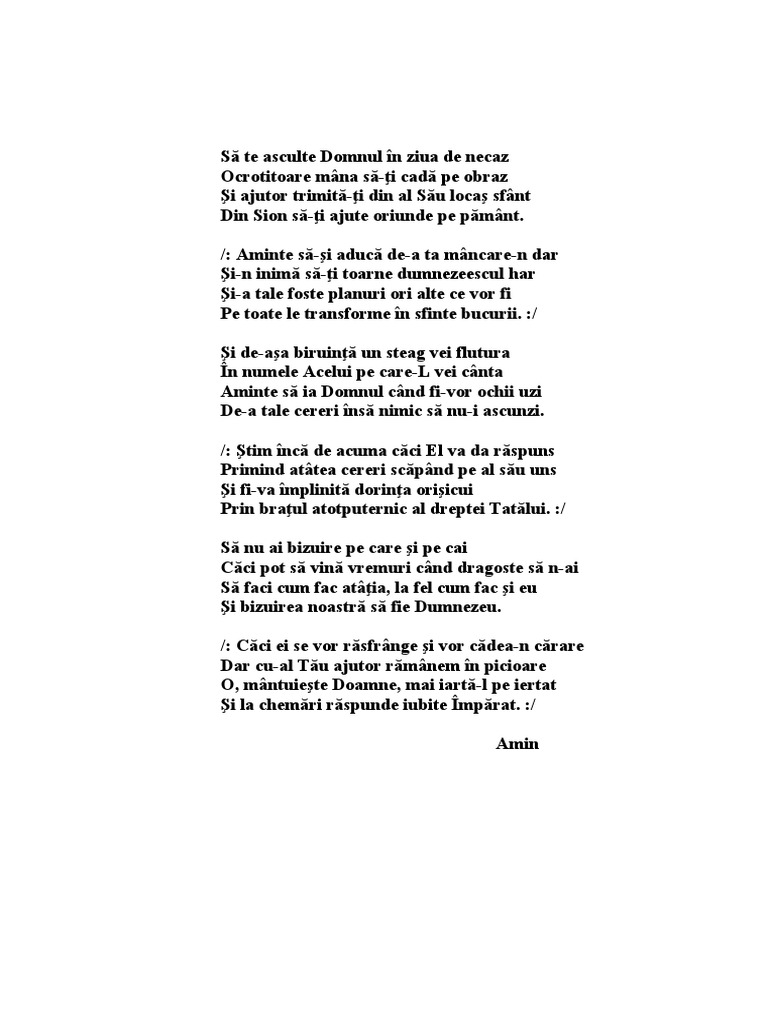 Sa Te Asculte Domnul in Ziua de Necaz | PDF