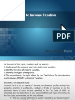 Introduction To Income Taxation