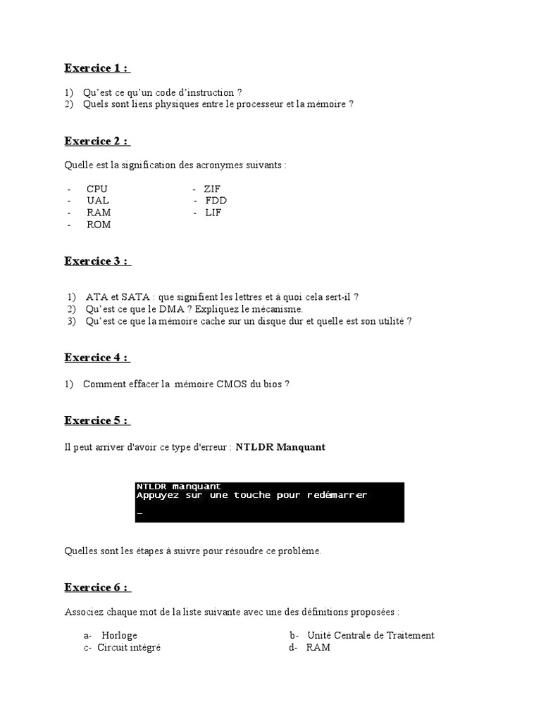 Associez Chaque Réseau Social à Sa Catégorie Structure Machine | PDF | Processeur | Mémoire (informatique)