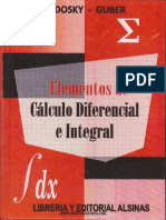 Elementos de Cálculo Diferencial e Integral - Tomo I - Sadosky, Guber - 1ed PDF