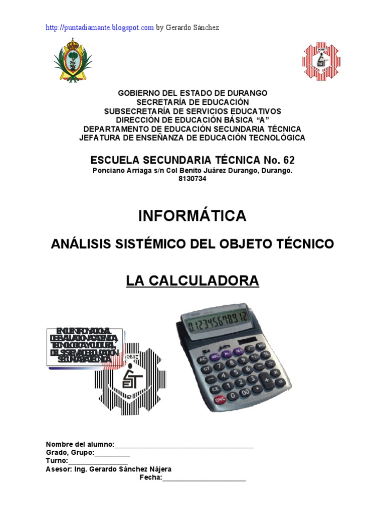 Análisis Sistémico de La CALCULADORA Calculadora