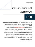 Lettres Solaires Et Lunaires - Connaissance PDF