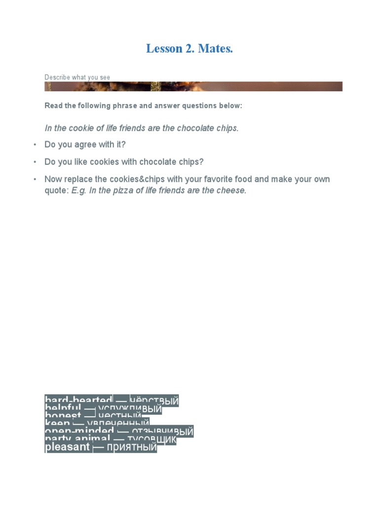 Lesson 2 Pre-Intermediate | PDF