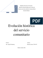 Evolución histórica del servicio comunitario